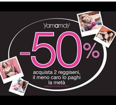 Yamamay: 50 percento di sconto a Natale